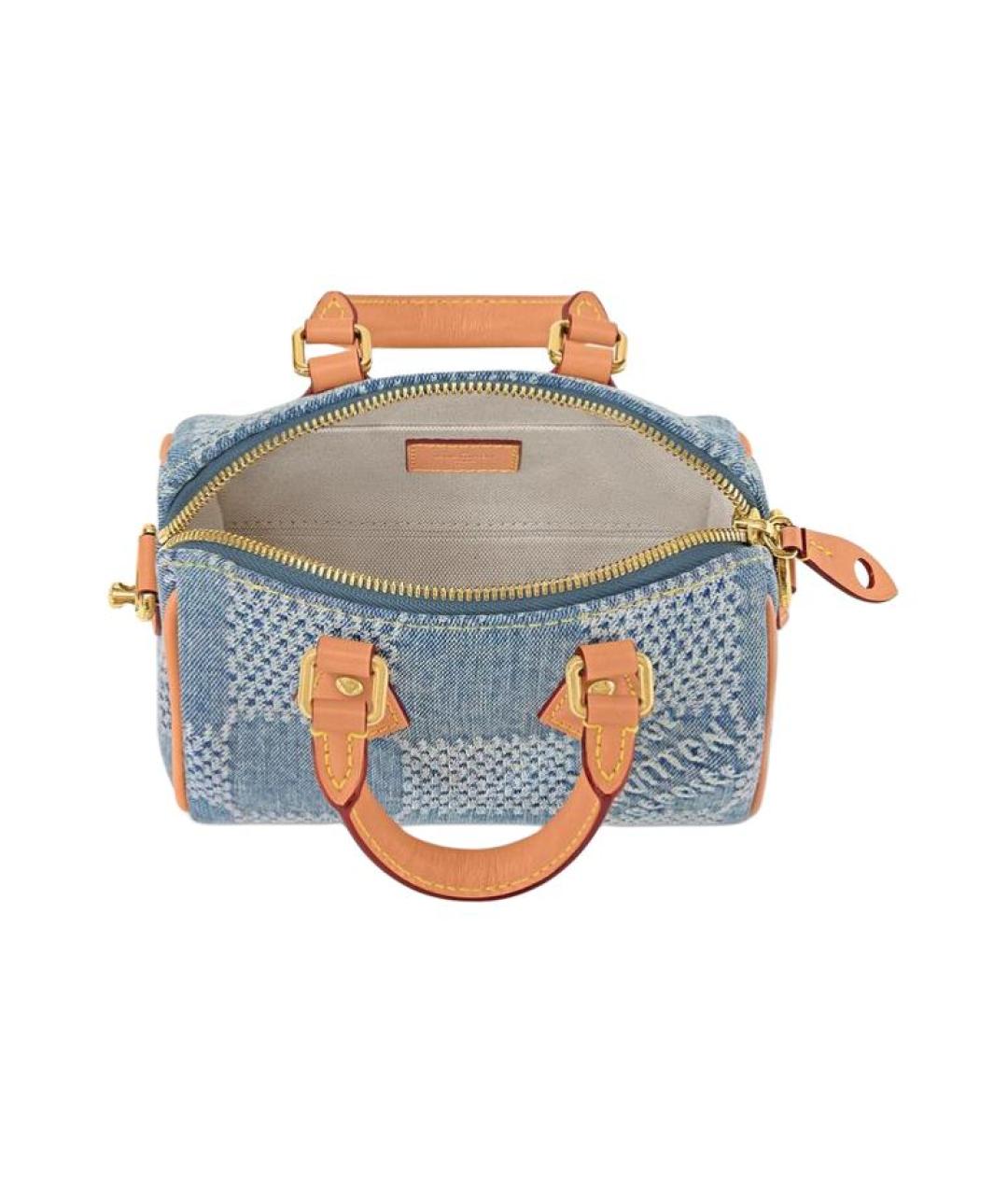 LOUIS VUITTON Голубая деним сумка на плечо, фото 3