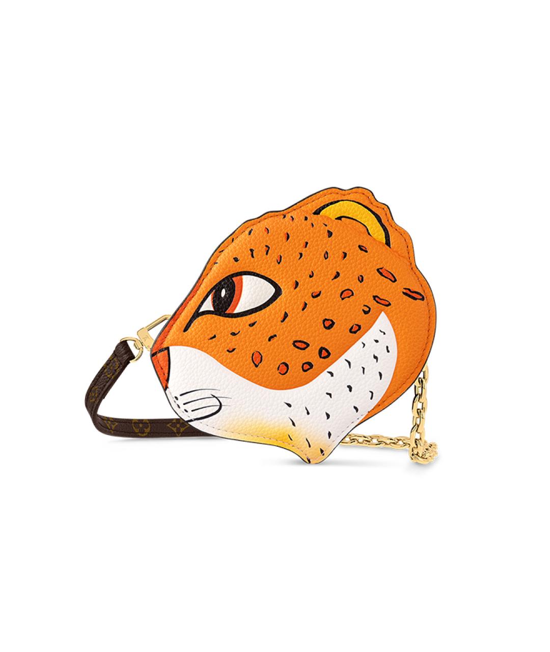 LOUIS VUITTON Оранжевый кожаный кошелек, фото 1