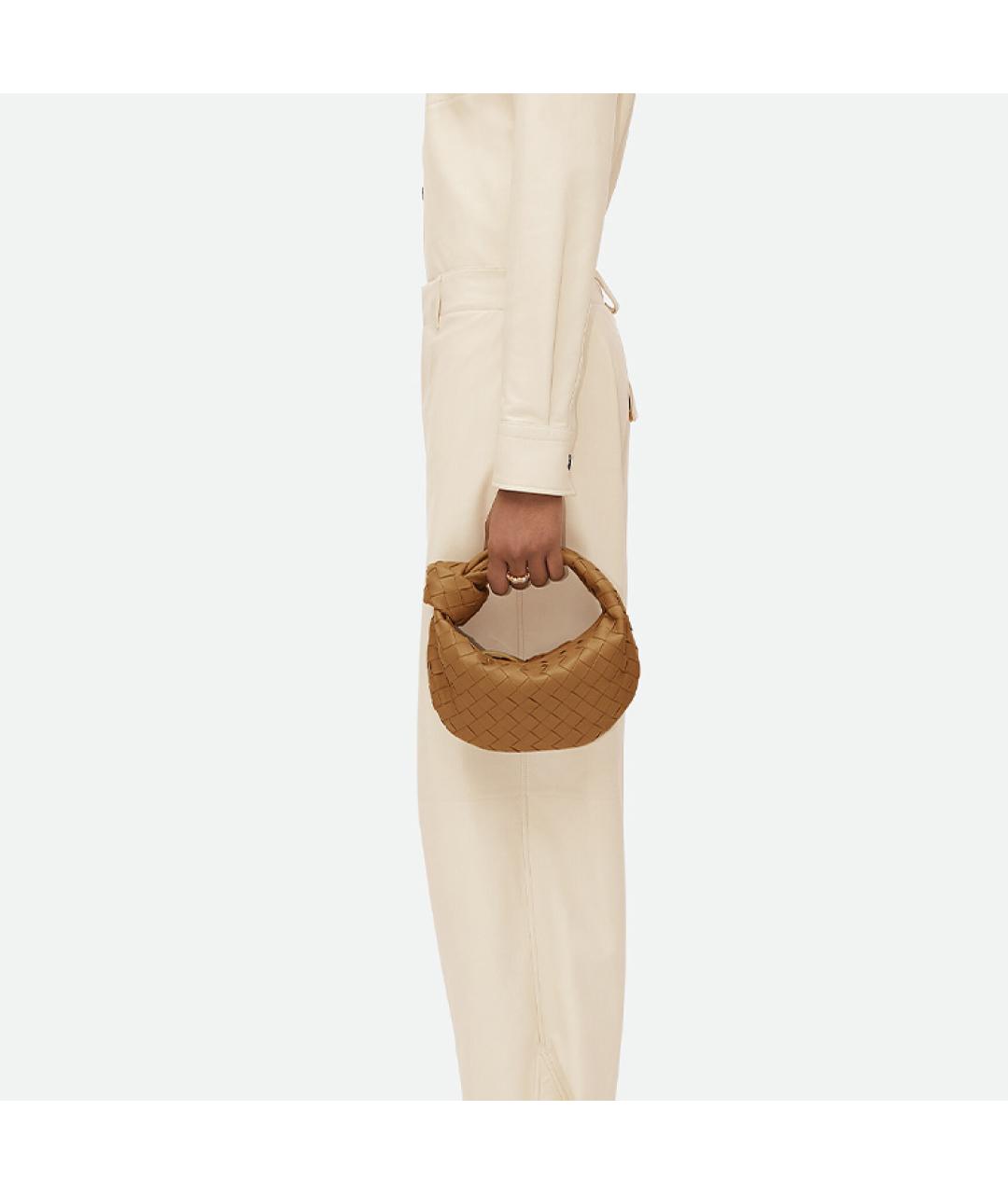 BOTTEGA VENETA Коричневая кожаная сумка через плечо, фото 5