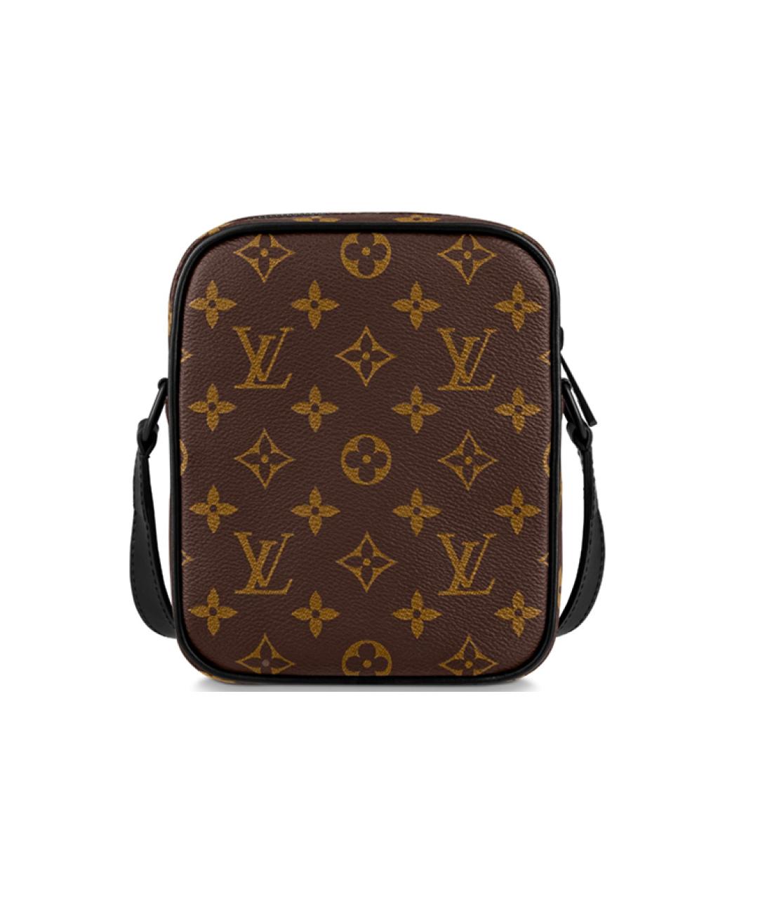 LOUIS VUITTON Коричневая кожаная сумка на плечо, фото 3