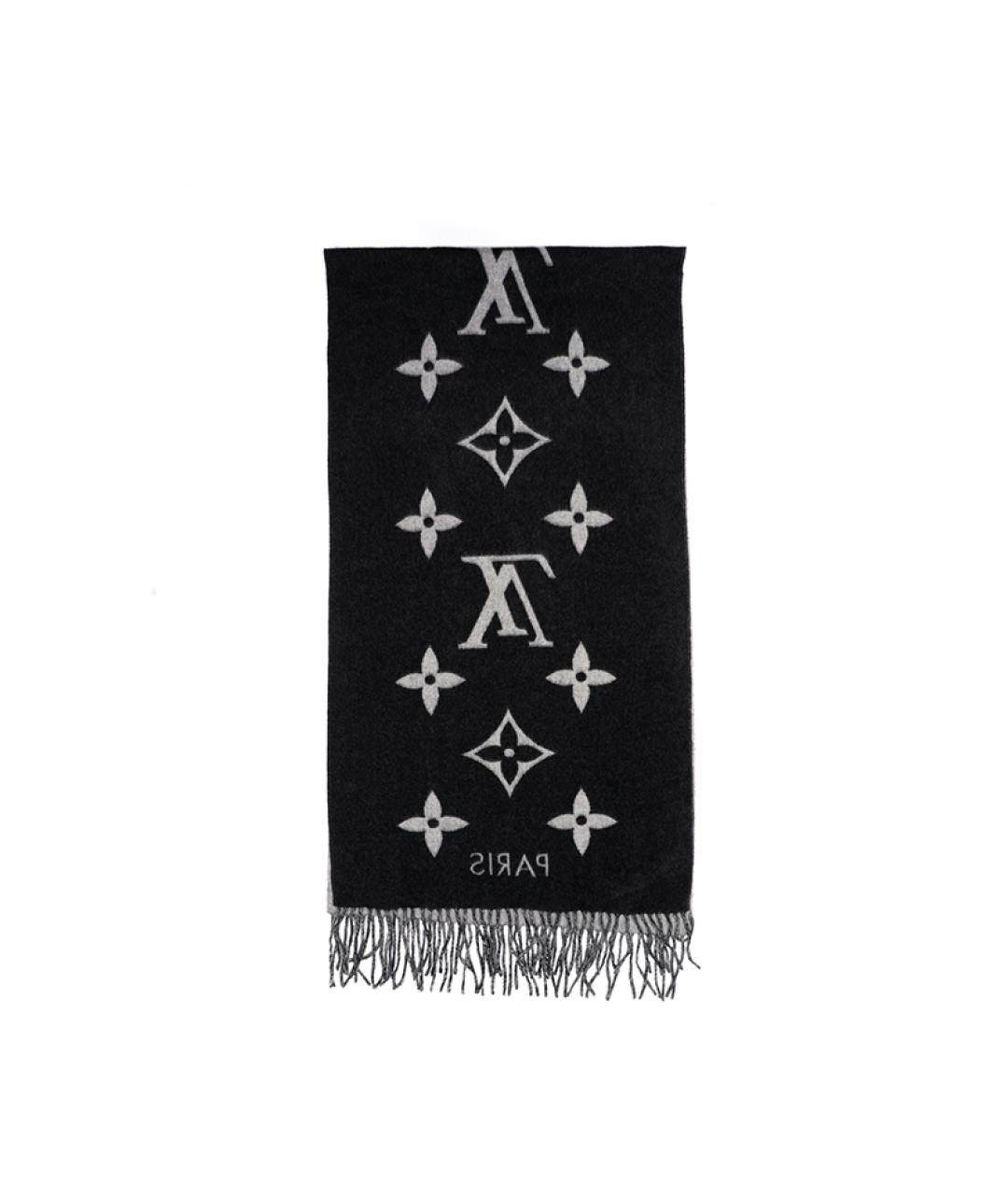 LOUIS VUITTON Черный шарф, фото 1