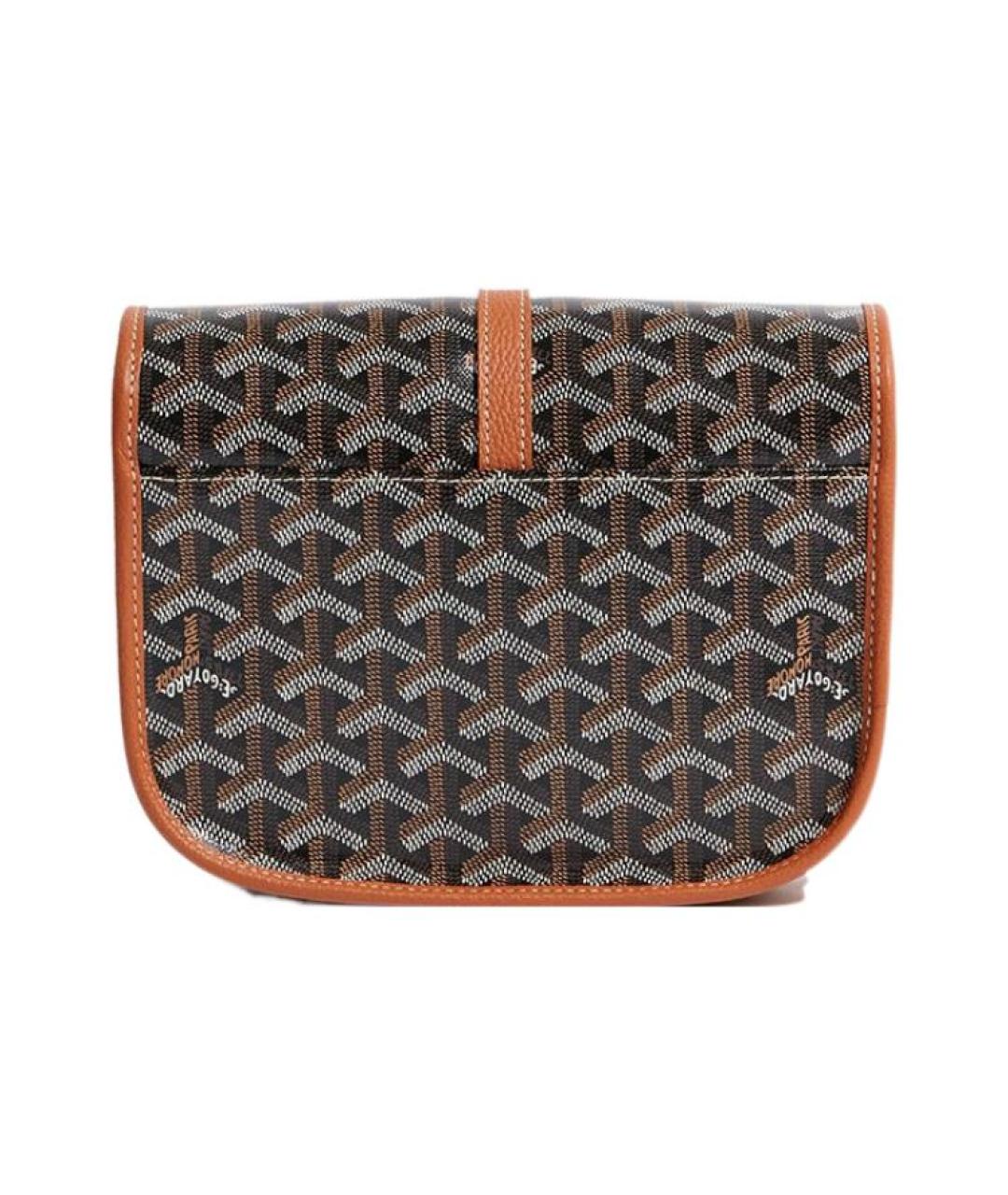 GOYARD Коричневая кожаная сумка через плечо, фото 3