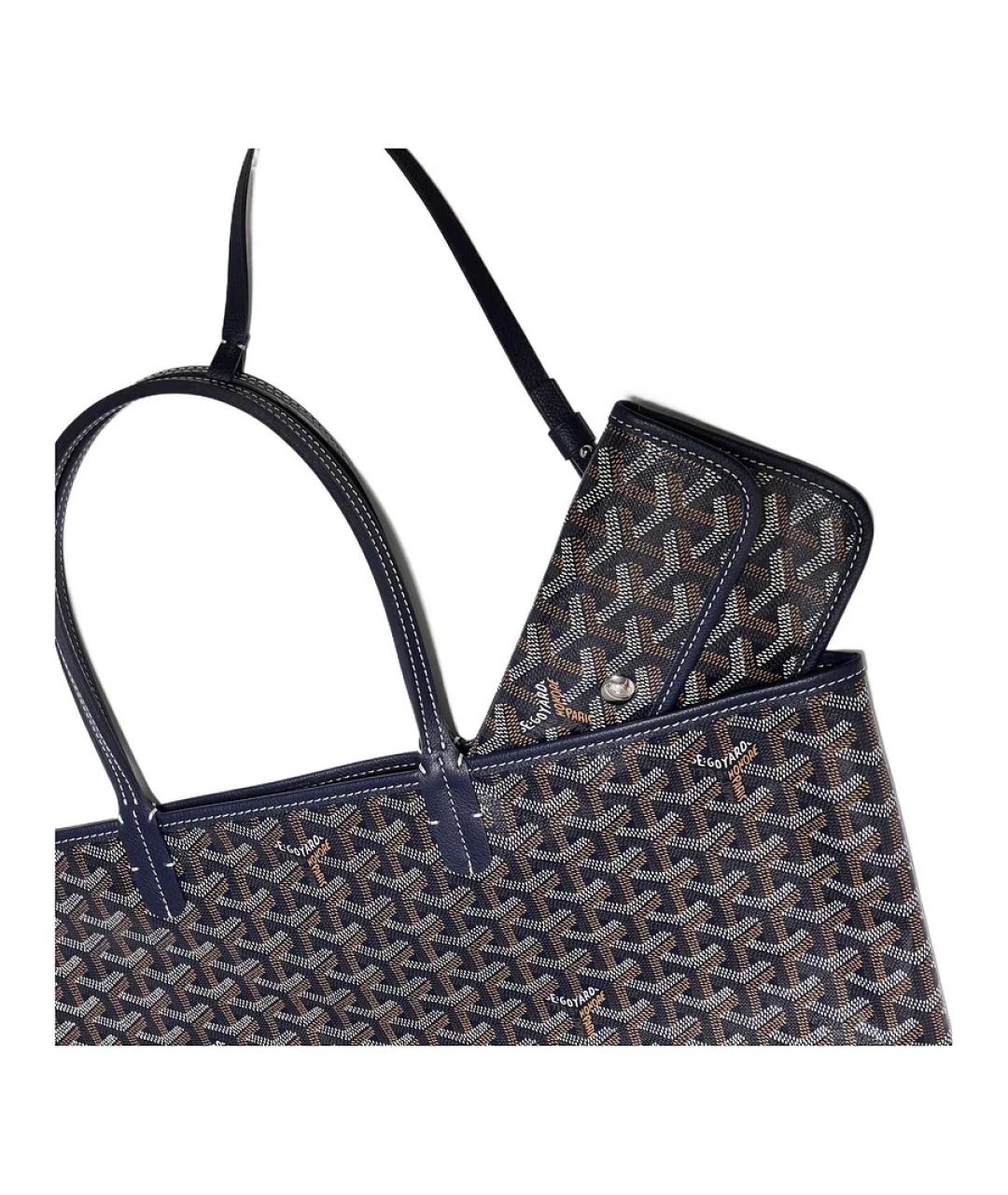 GOYARD Темно-синяя бархатная сумка через плечо, фото 4