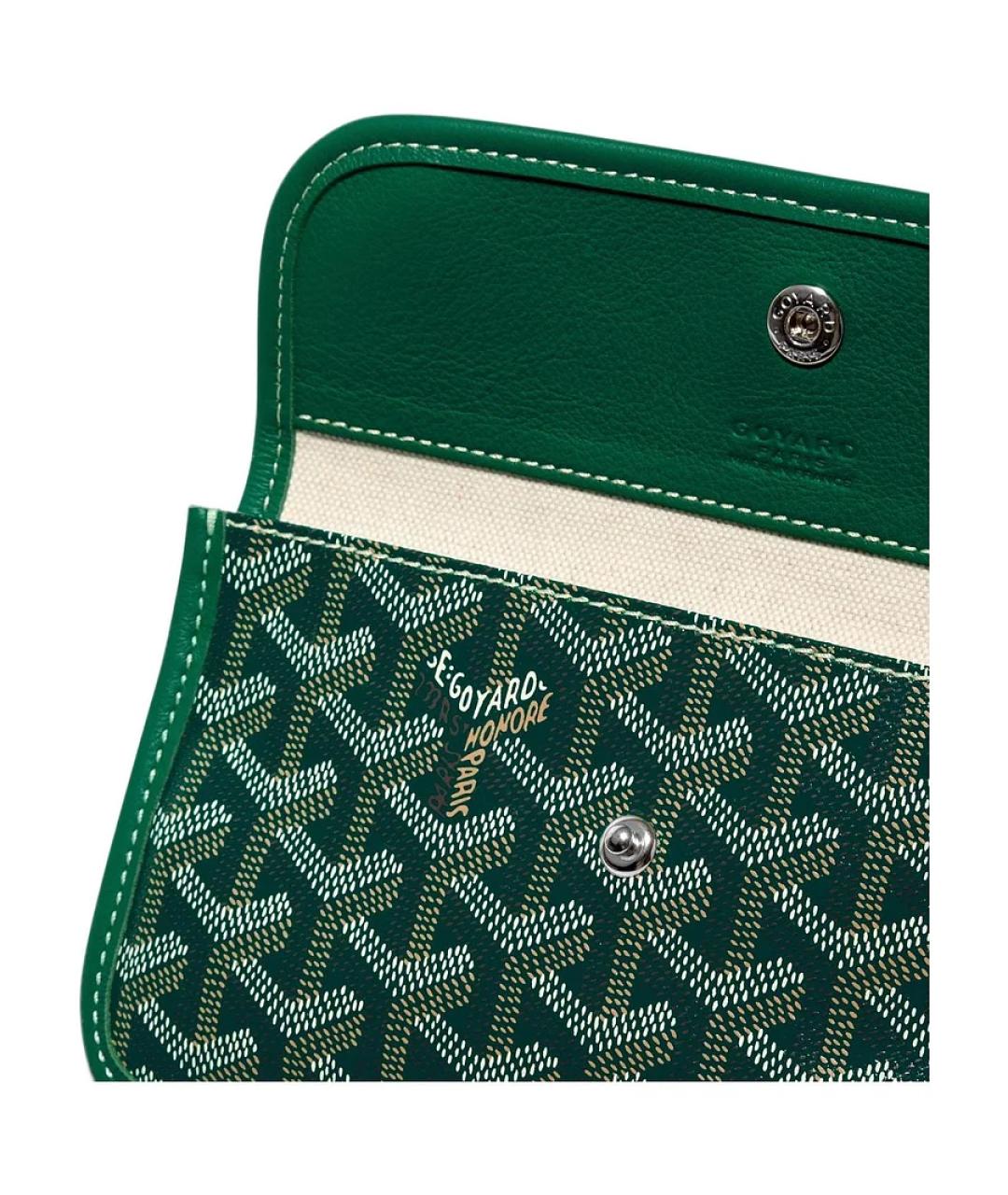 GOYARD Зеленая кожаная сумка через плечо, фото 6