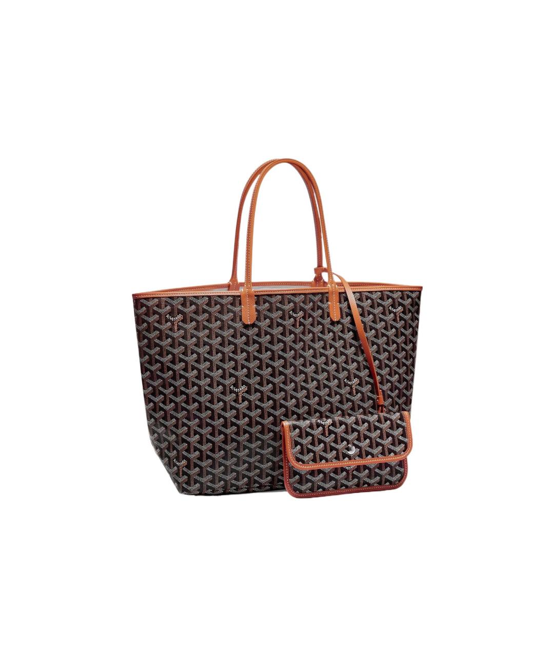 GOYARD Коричневая кожаная сумка через плечо, фото 1