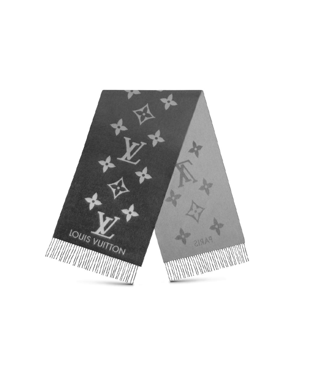LOUIS VUITTON Серый шарф, фото 1