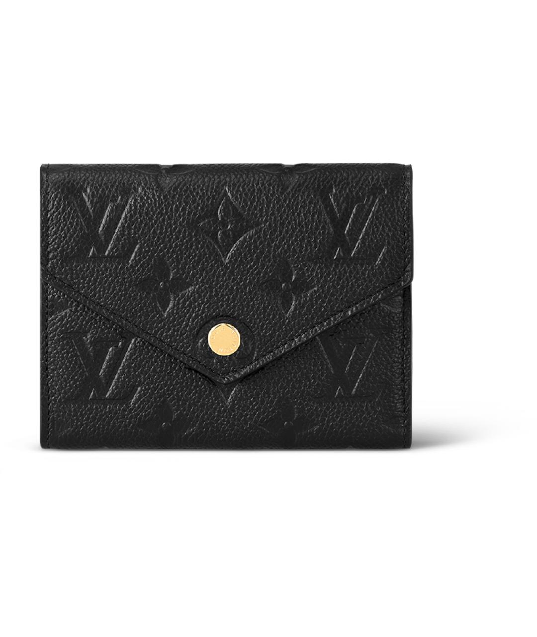 LOUIS VUITTON Черный кожаный кошелек, фото 1