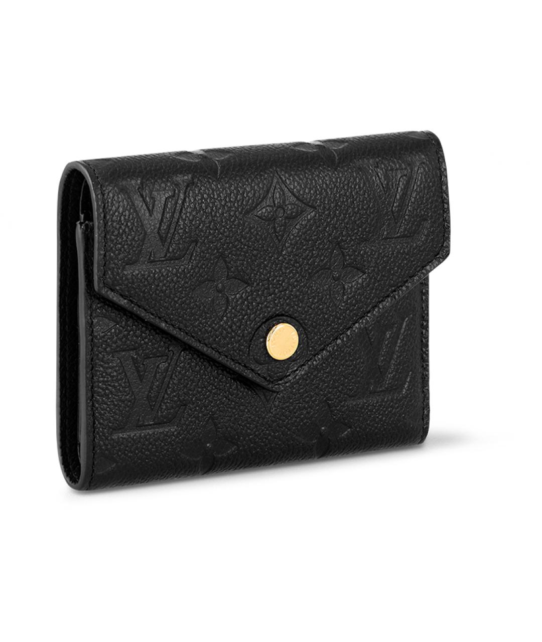 LOUIS VUITTON Черный кожаный кошелек, фото 2