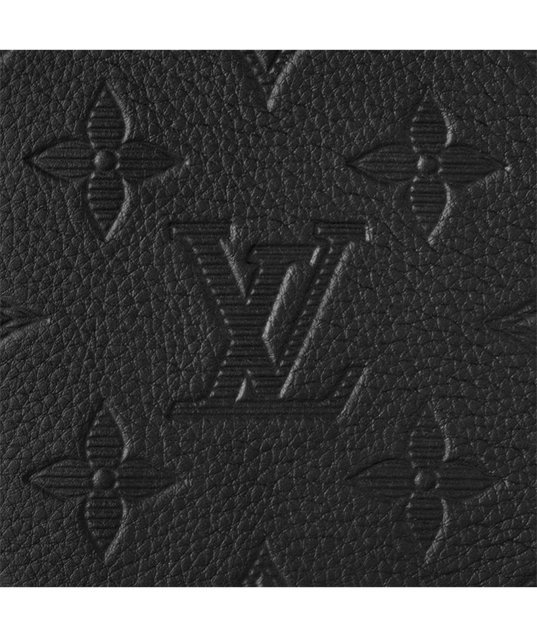 LOUIS VUITTON Черный кожаный кошелек, фото 6