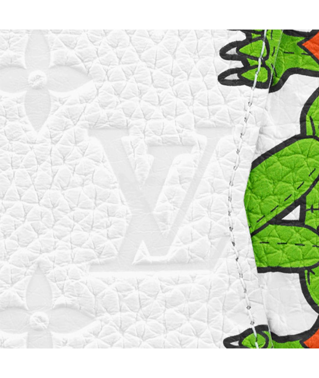 LOUIS VUITTON Белый кожаный кошелек, фото 5