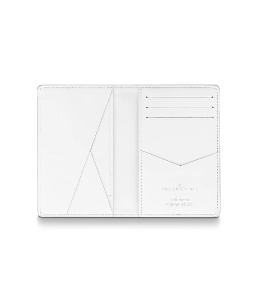 LOUIS VUITTON Белый кожаный кошелек, фото 4