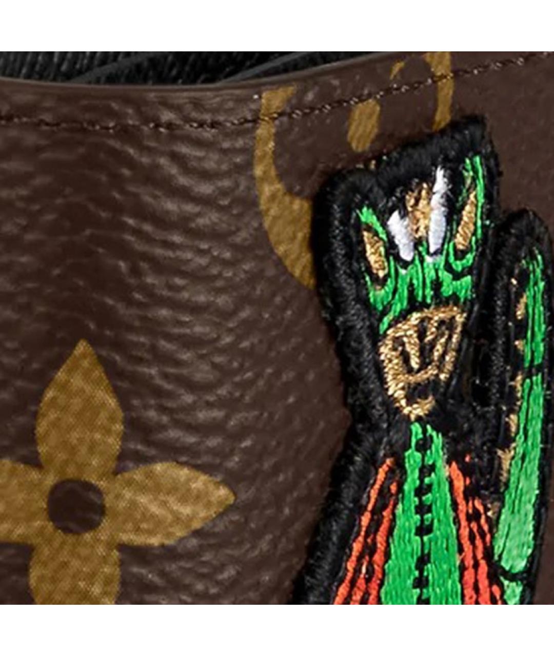LOUIS VUITTON Коричневый кожаный кошелек, фото 6