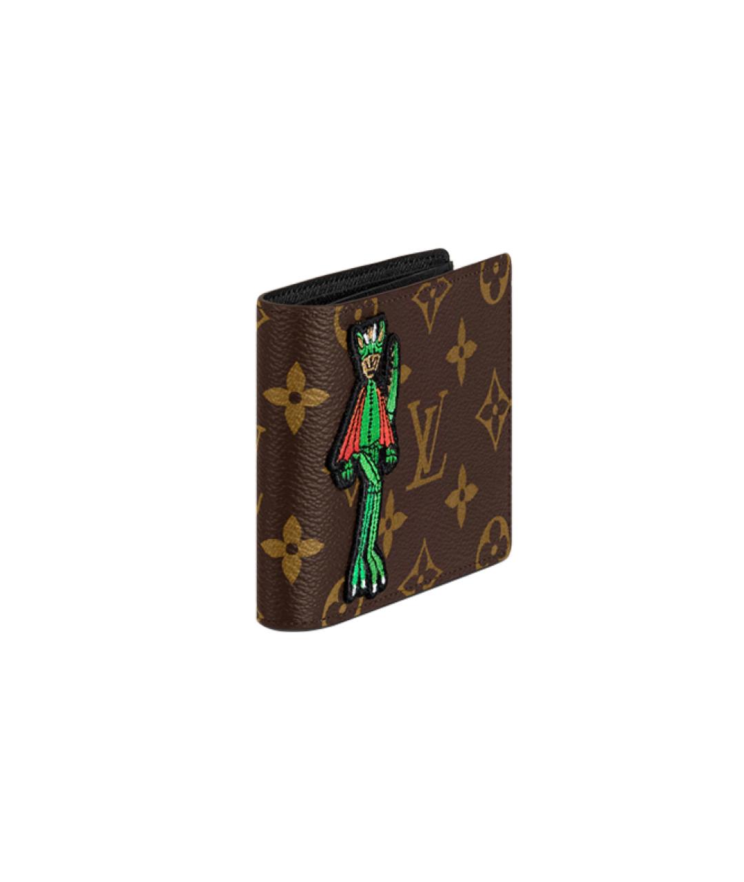 LOUIS VUITTON Коричневый кожаный кошелек, фото 4