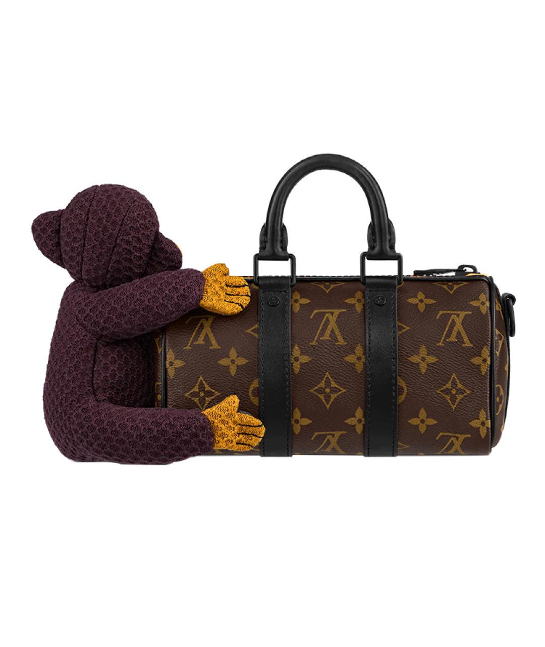 LOUIS VUITTON Коричневая кожаная сумка на плечо, фото 3