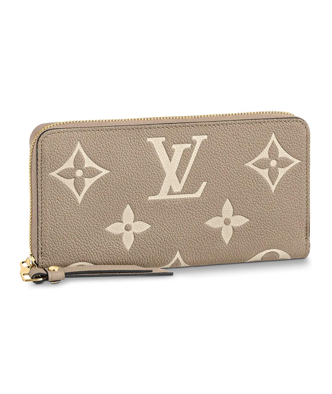 LOUIS VUITTON Бежевый кожаный кошелек, фото 1