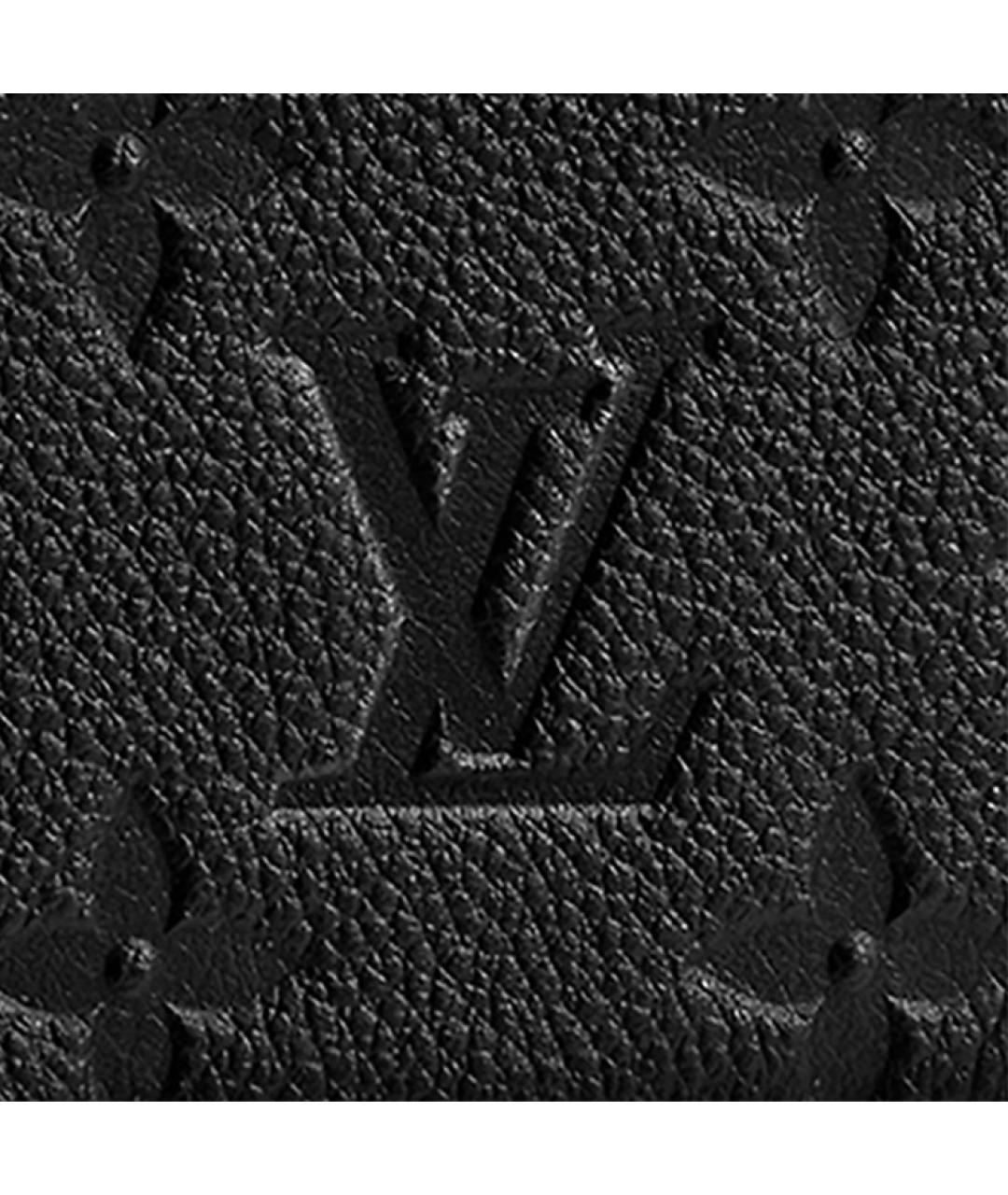 LOUIS VUITTON Черный кожаный кошелек, фото 5