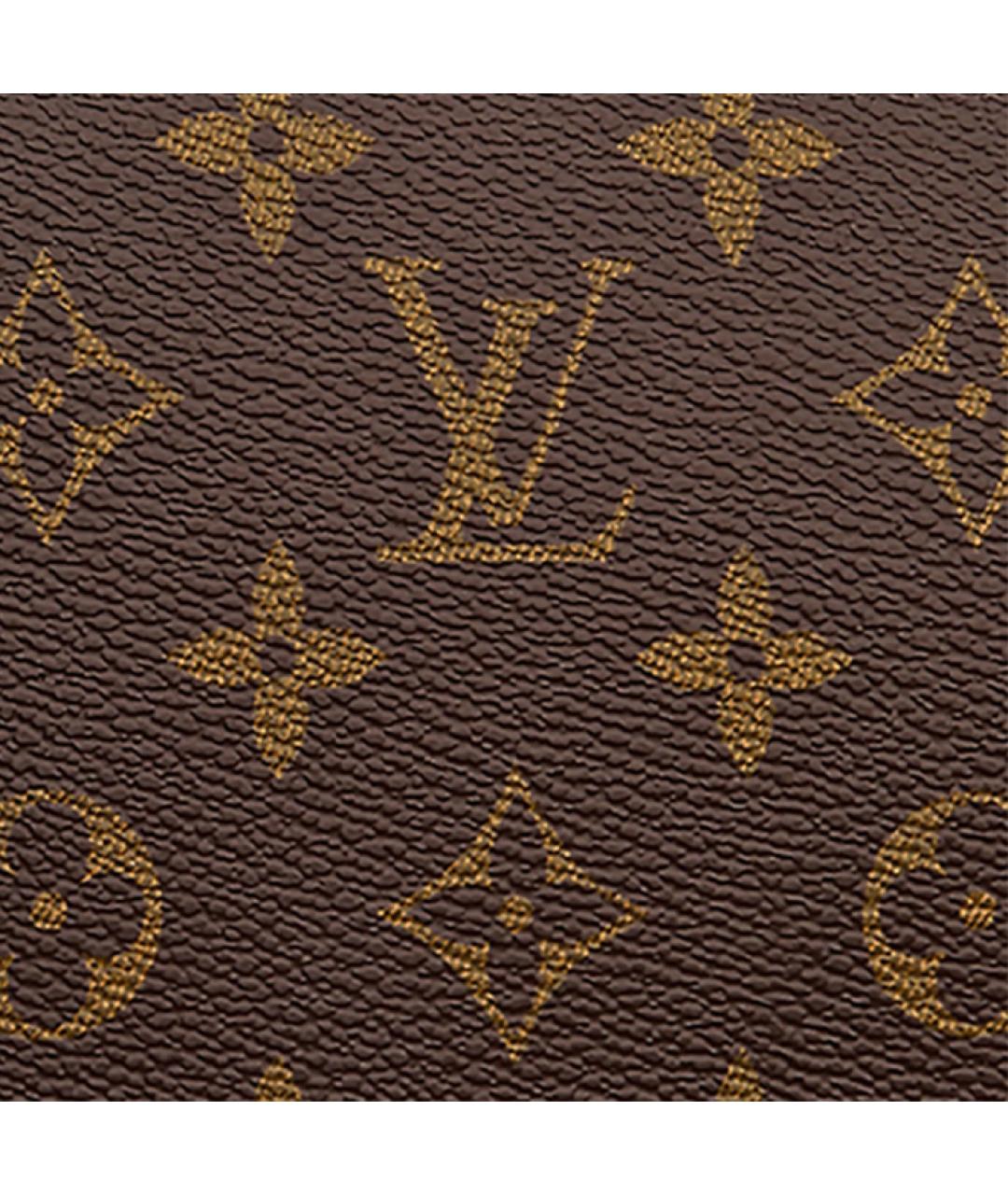 LOUIS VUITTON Коричневый кожаный кошелек, фото 6