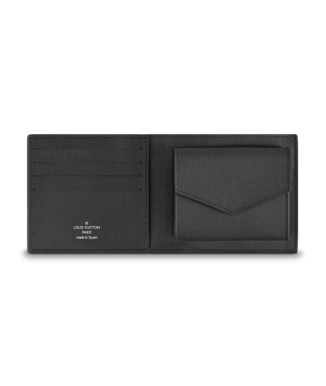 LOUIS VUITTON Серый кожаный кошелек, фото 4