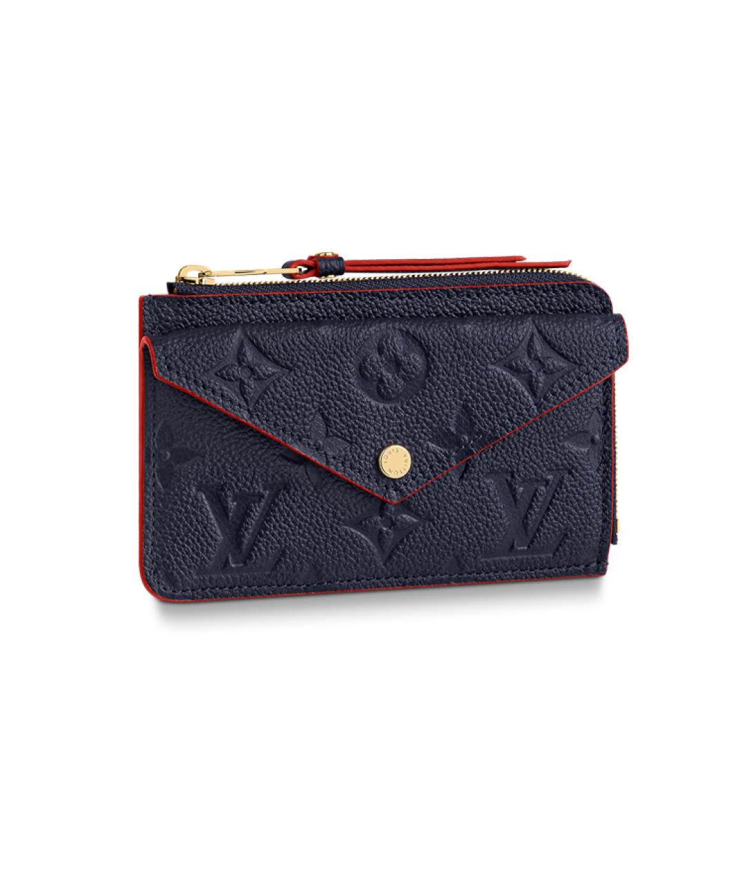 LOUIS VUITTON Темно-синий кожаный кардхолдер, фото 1