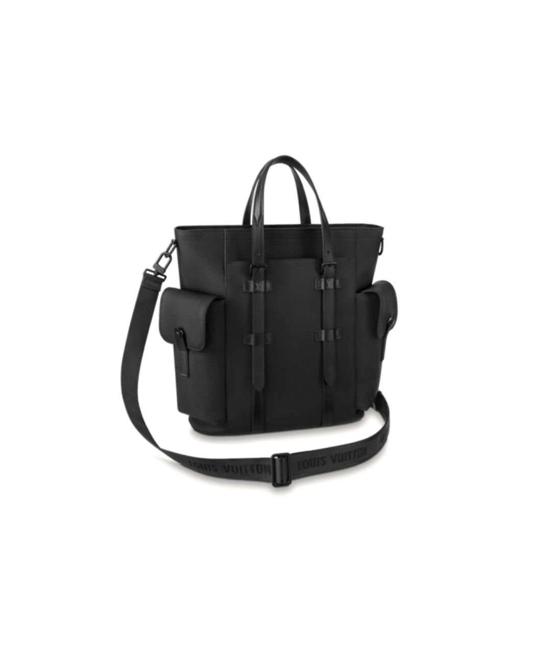 LOUIS VUITTON Черная кожаная сумка через плечо, фото 1