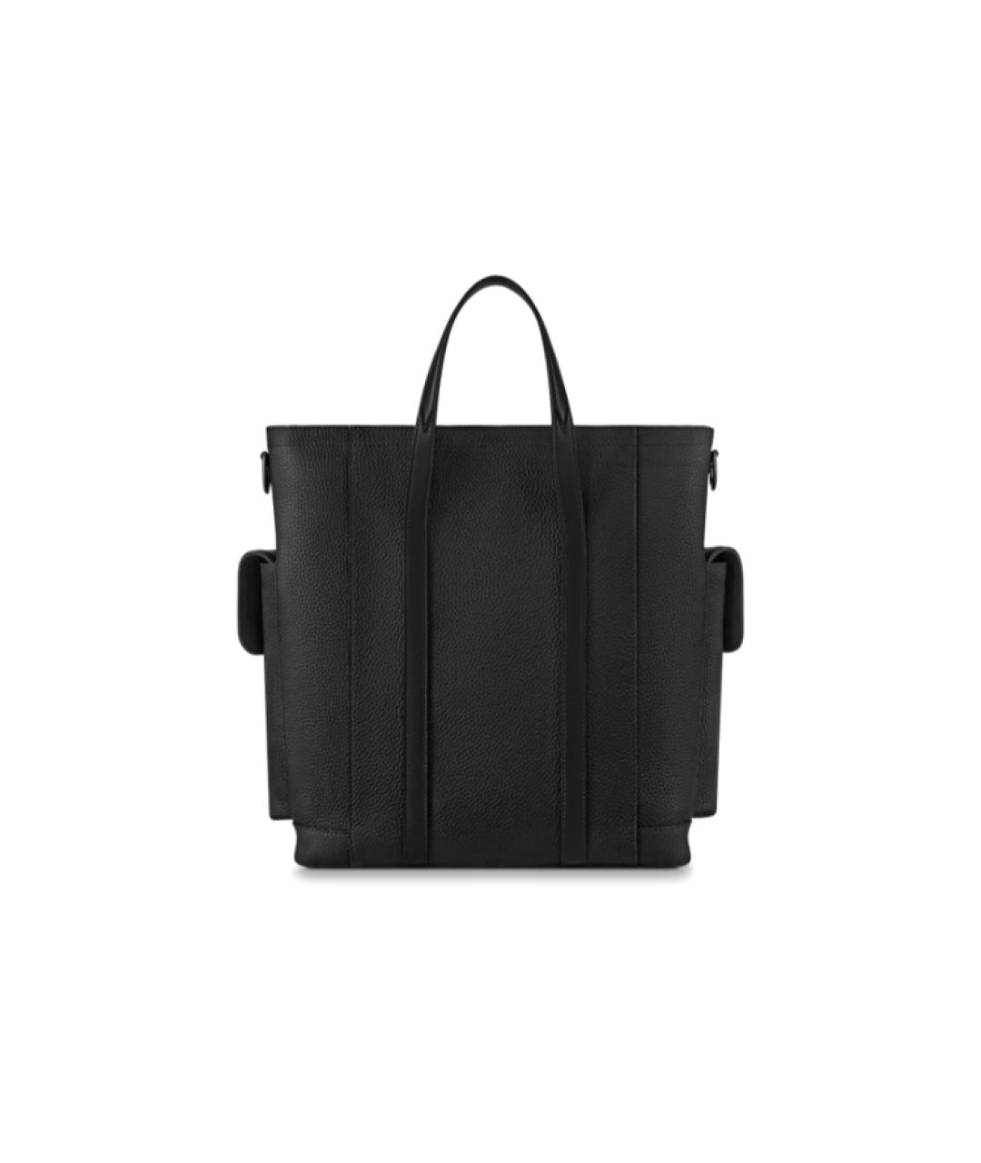 LOUIS VUITTON Черная кожаная сумка через плечо, фото 3