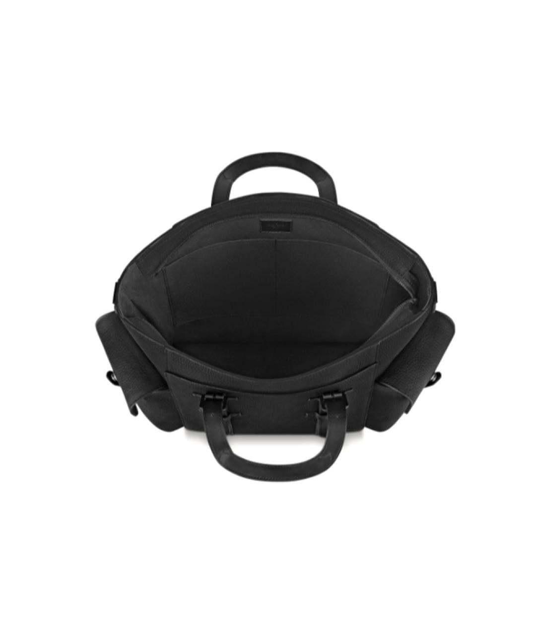 LOUIS VUITTON Черная кожаная сумка через плечо, фото 4