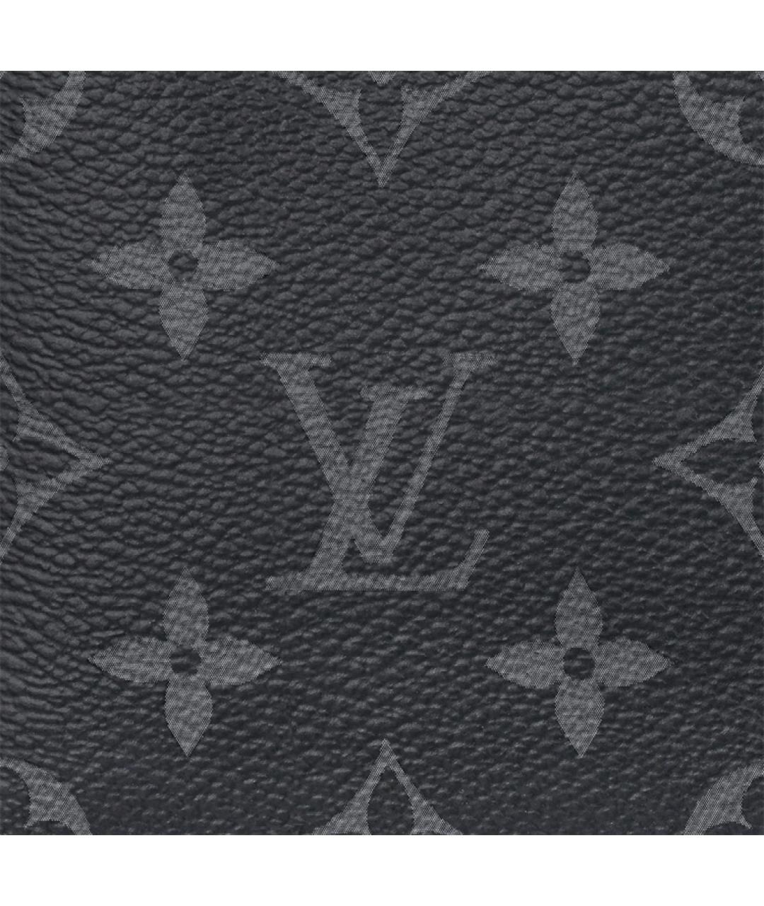 LOUIS VUITTON Черный кожаный кошелек, фото 5