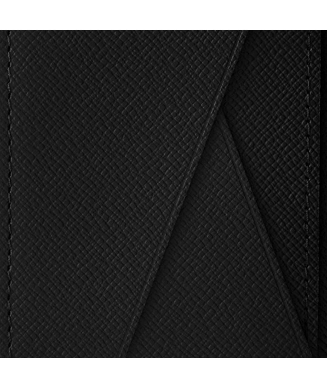 LOUIS VUITTON Черный кожаный кошелек, фото 6