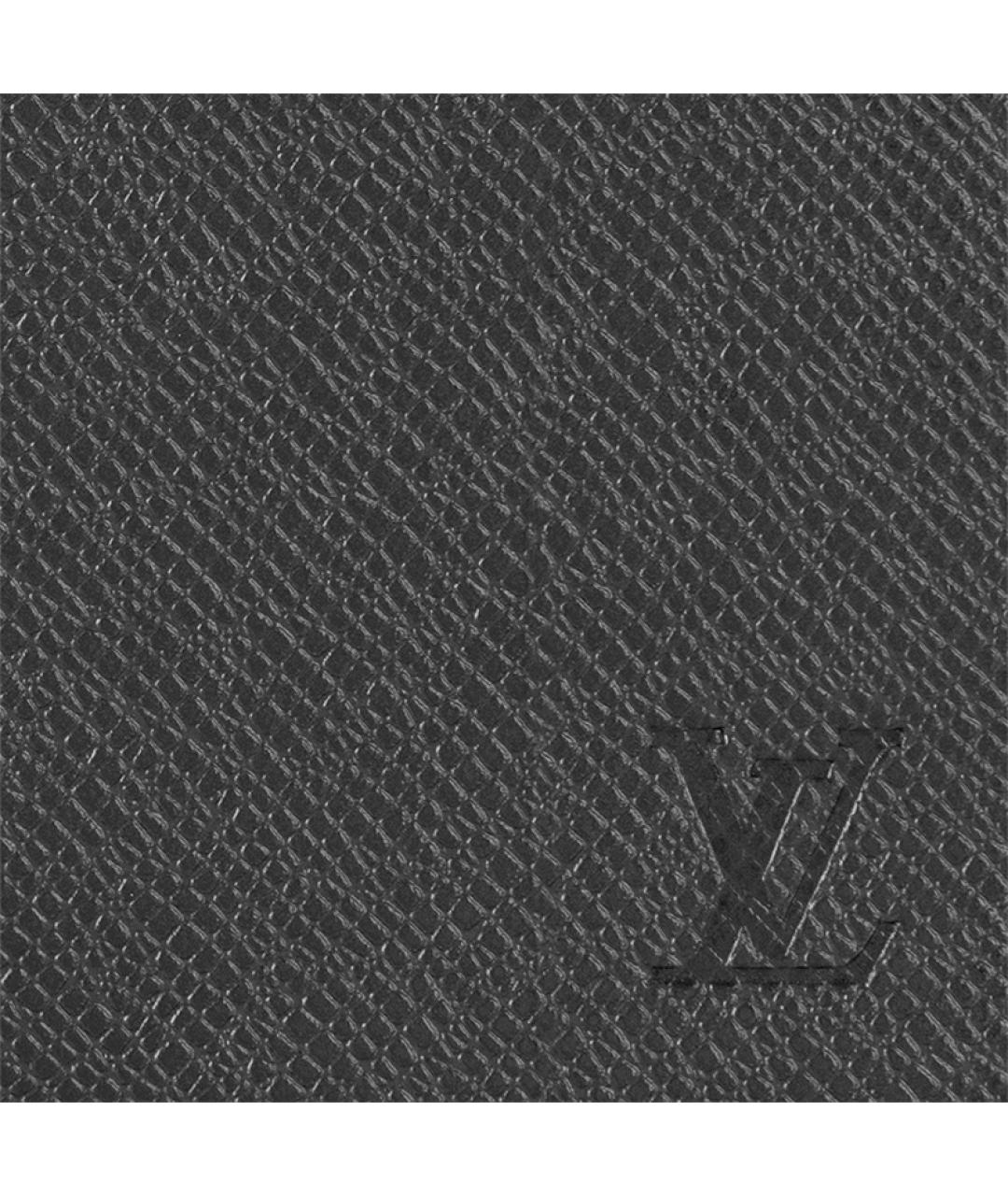 LOUIS VUITTON Черный кожаный кошелек, фото 5