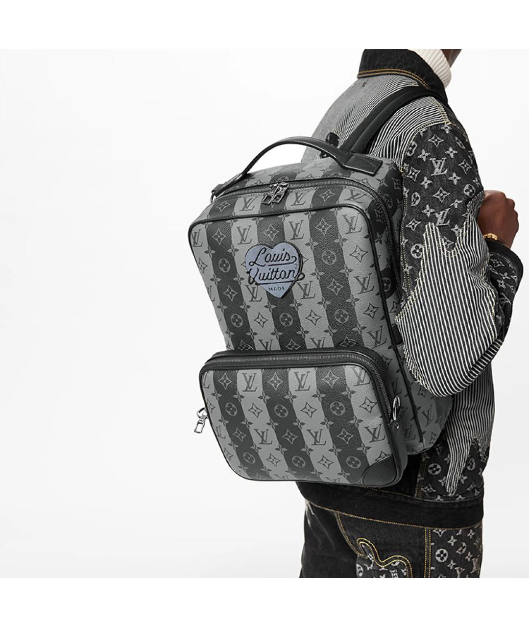 LOUIS VUITTON Серый рюкзак, фото 7