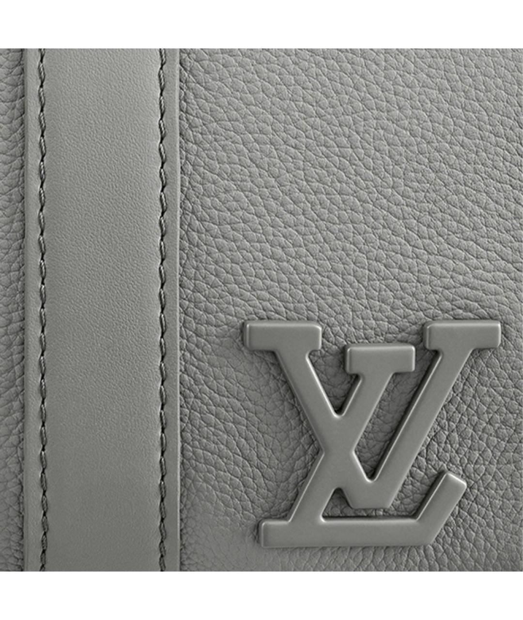 LOUIS VUITTON Серая кожаная сумка через плечо, фото 5