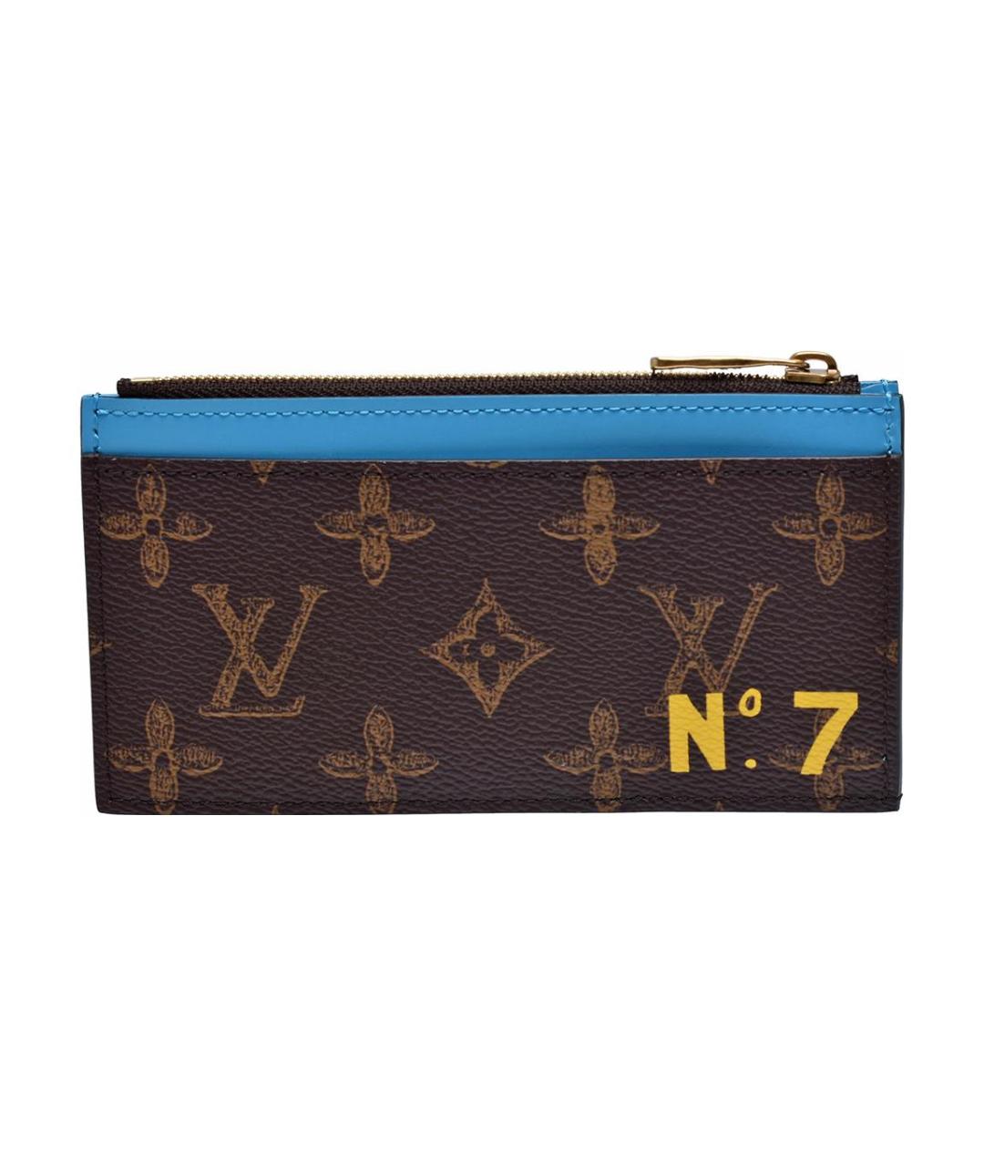LOUIS VUITTON Коричневый кожаный кардхолдер, фото 3