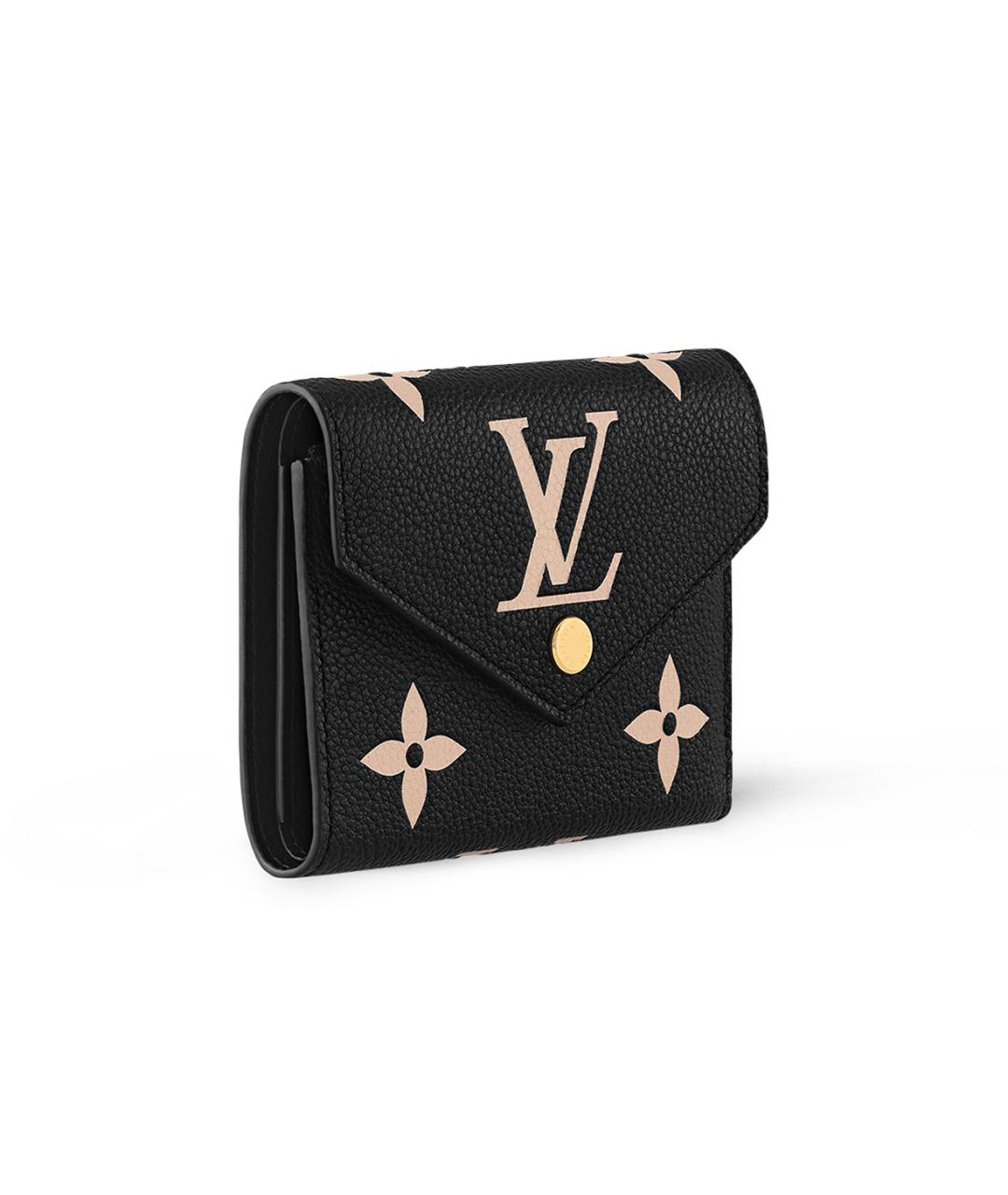 LOUIS VUITTON Черный кожаный кошелек, фото 2