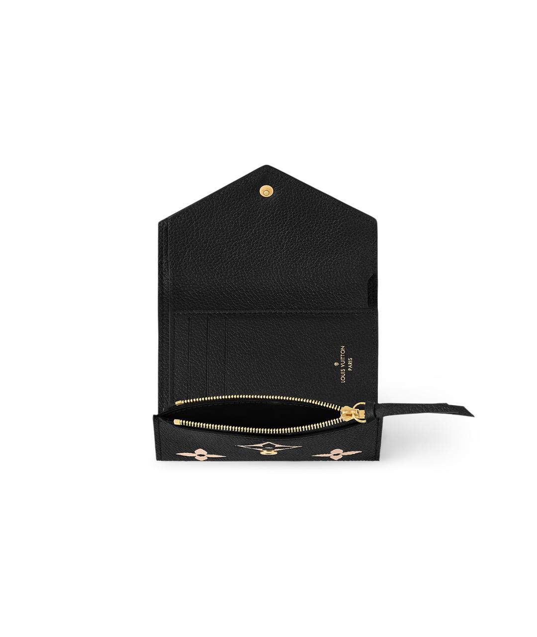 LOUIS VUITTON Черный кожаный кошелек, фото 4