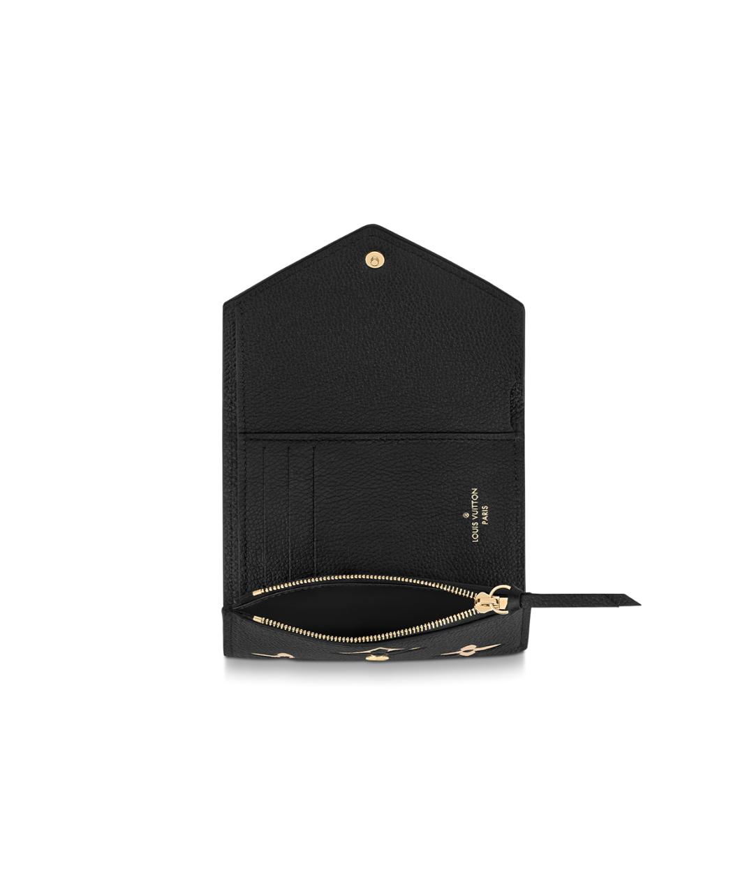 LOUIS VUITTON Черный кожаный кошелек, фото 5