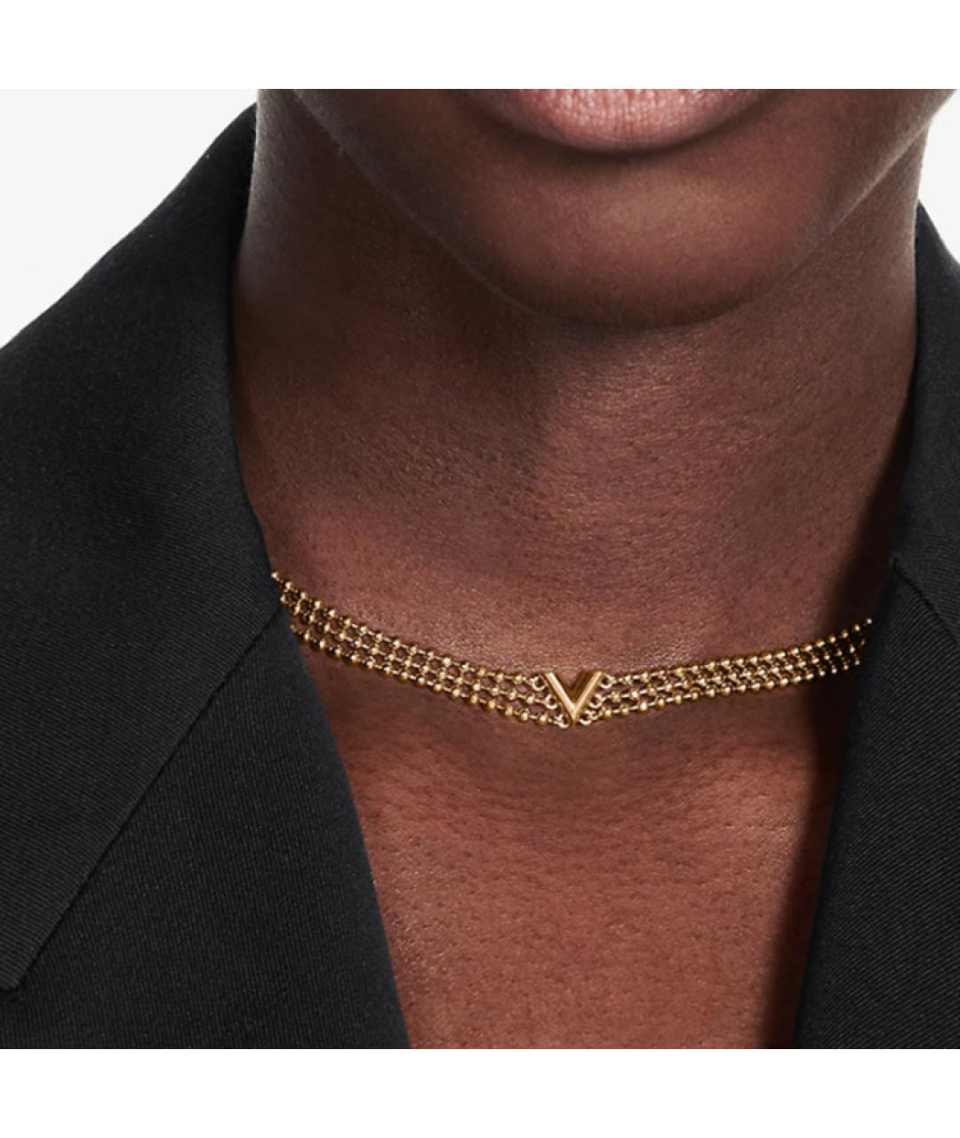 LOUIS VUITTON Золотая металлическая цепочка, фото 2