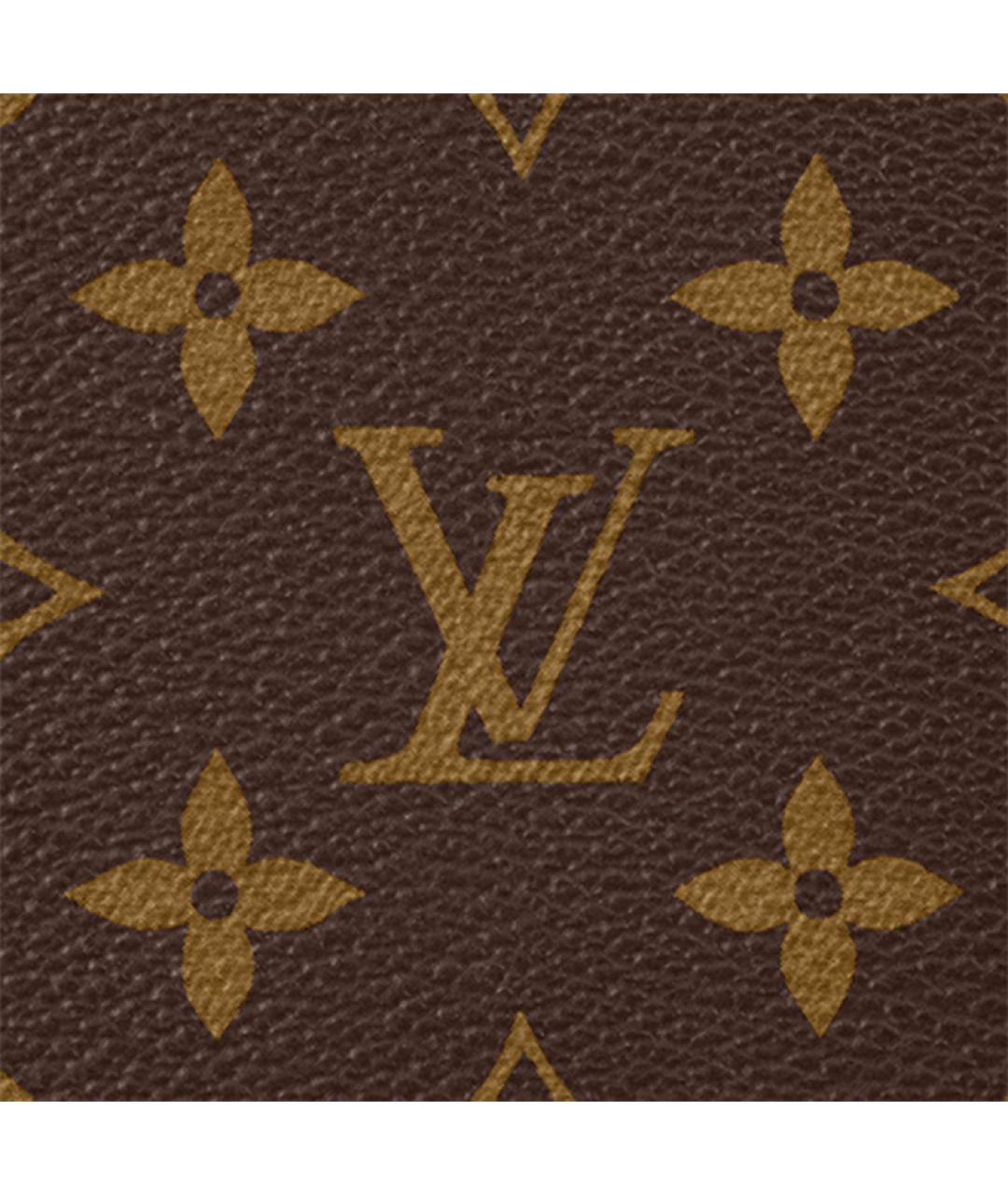 LOUIS VUITTON Коричневая кожаная косметичка, фото 6