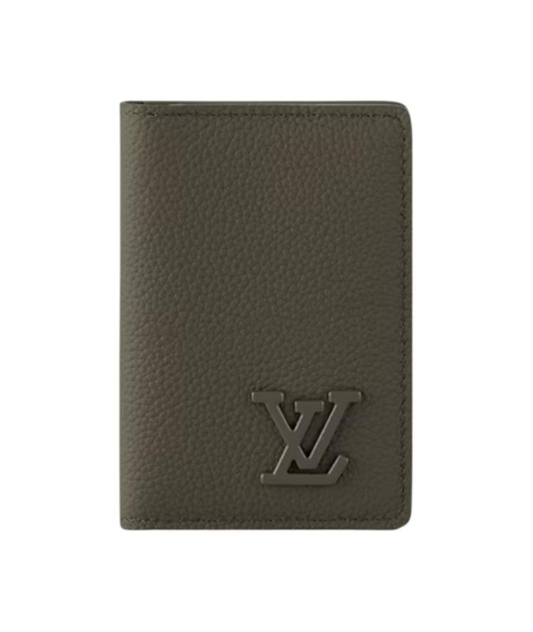 LOUIS VUITTON Коричневый кожаный кошелек, фото 1
