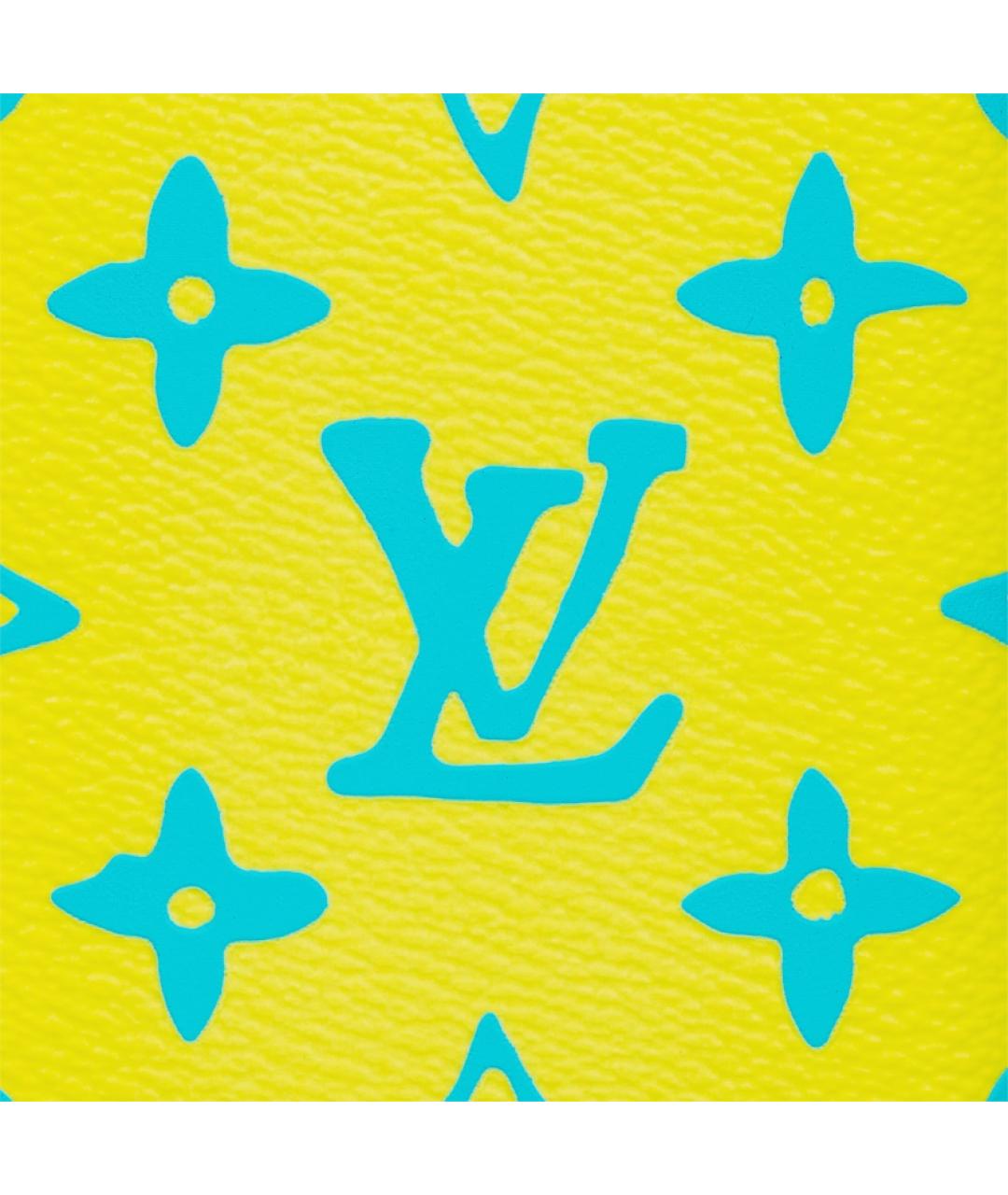 LOUIS VUITTON Желтый кожаный кошелек, фото 6