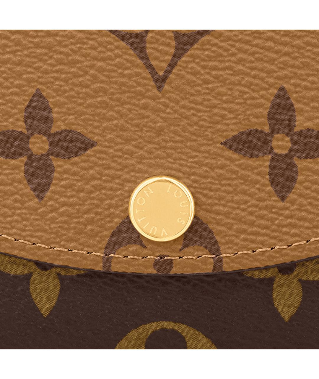 LOUIS VUITTON Коричневый кожаный кошелек, фото 5