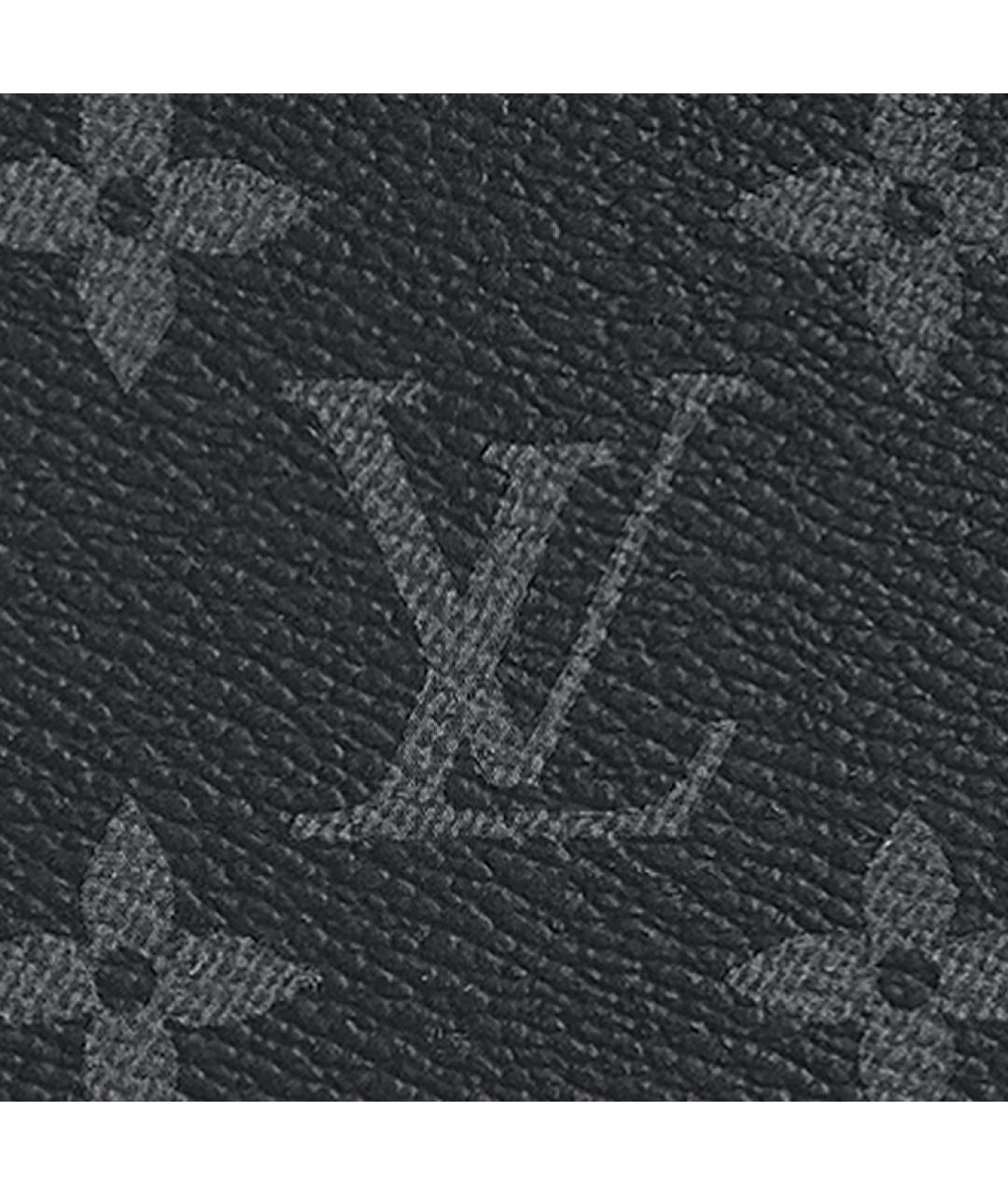 LOUIS VUITTON Черный кожаный кошелек, фото 6