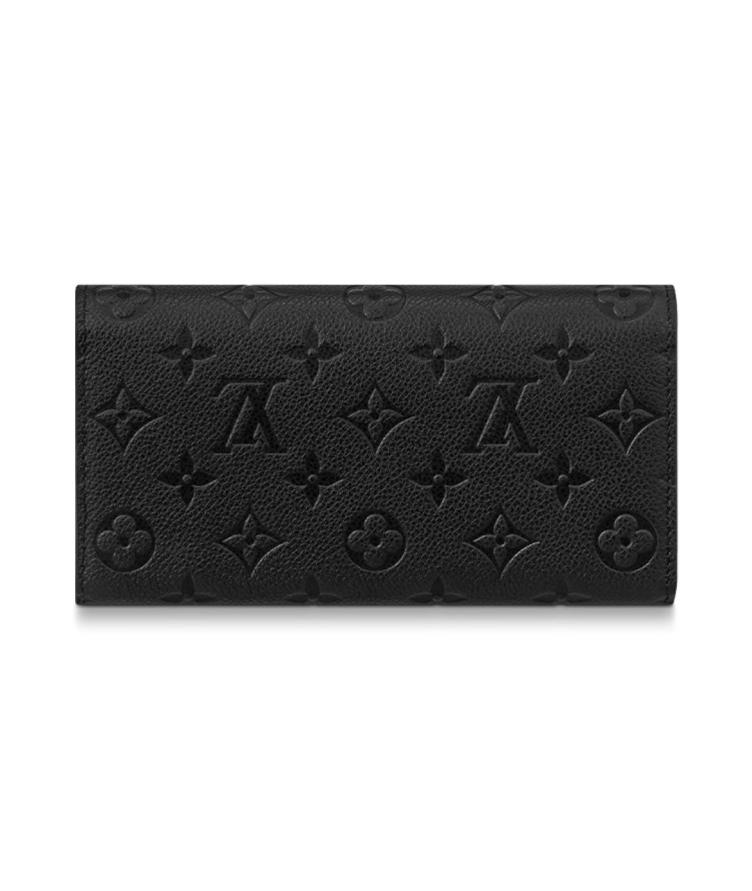 LOUIS VUITTON Черный кожаный кошелек, фото 3