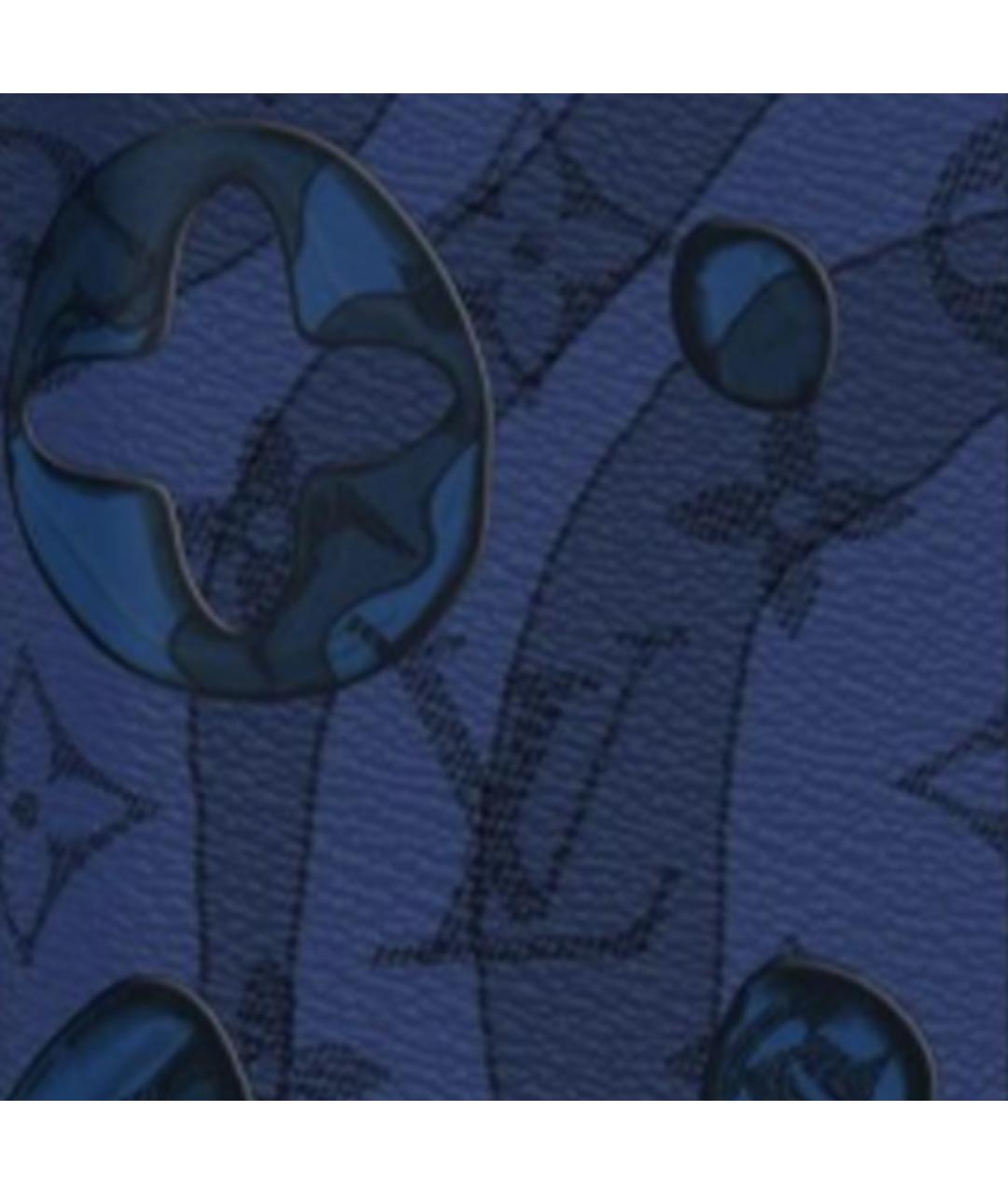 LOUIS VUITTON Темно-синий кожаный кошелек, фото 6