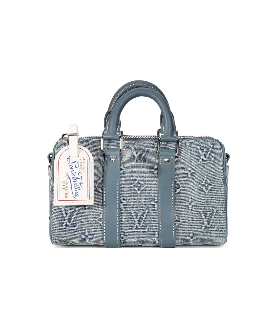 LOUIS VUITTON Голубая деним сумка на плечо, фото 3