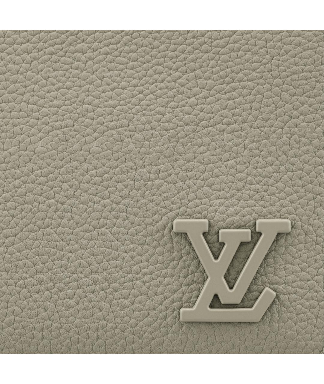 LOUIS VUITTON Серый кожаный кошелек, фото 5