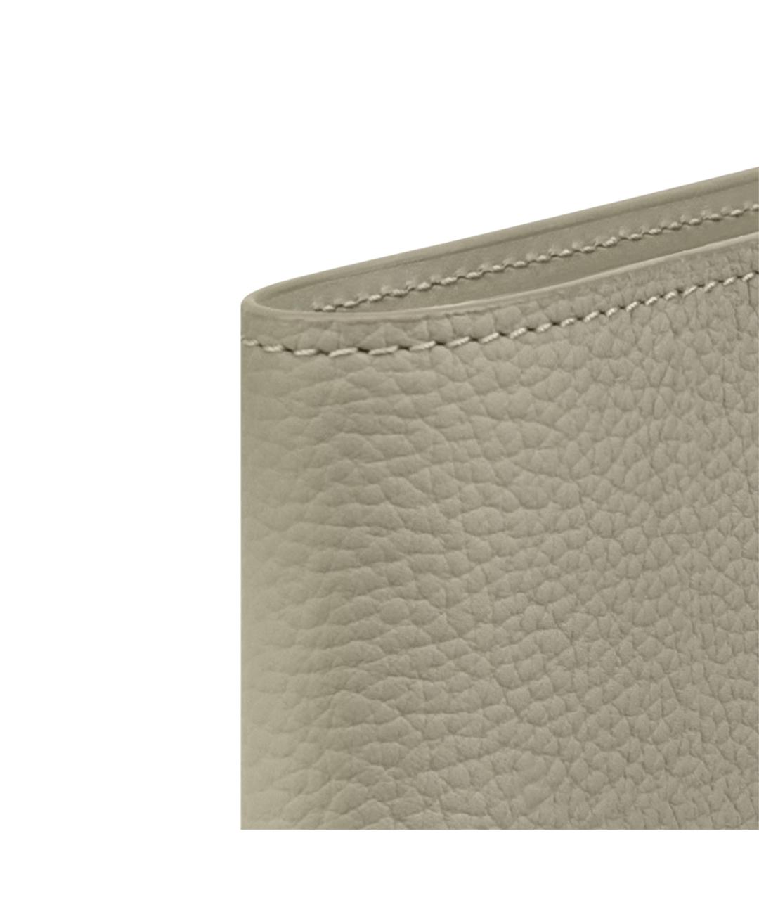 LOUIS VUITTON Серый кожаный кошелек, фото 6