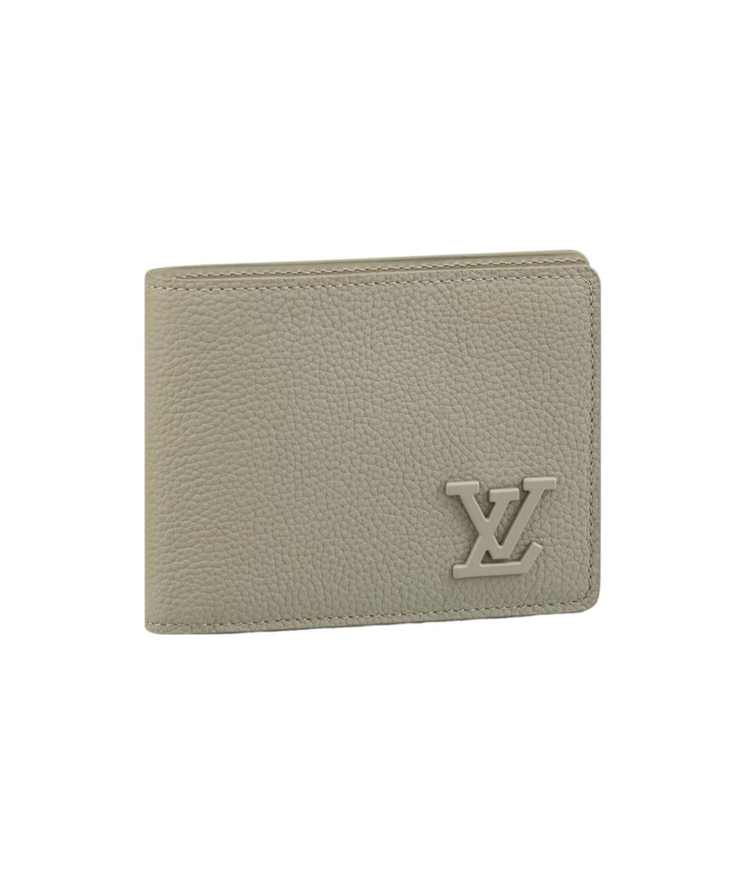 LOUIS VUITTON Серый кожаный кошелек, фото 1