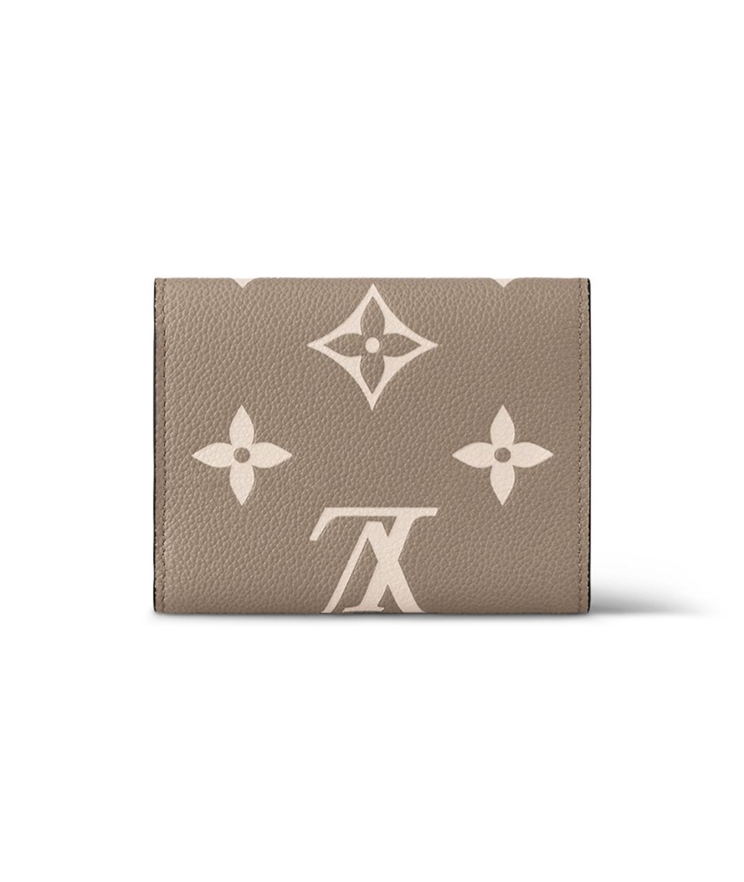 LOUIS VUITTON Коричневый кожаный кошелек, фото 3