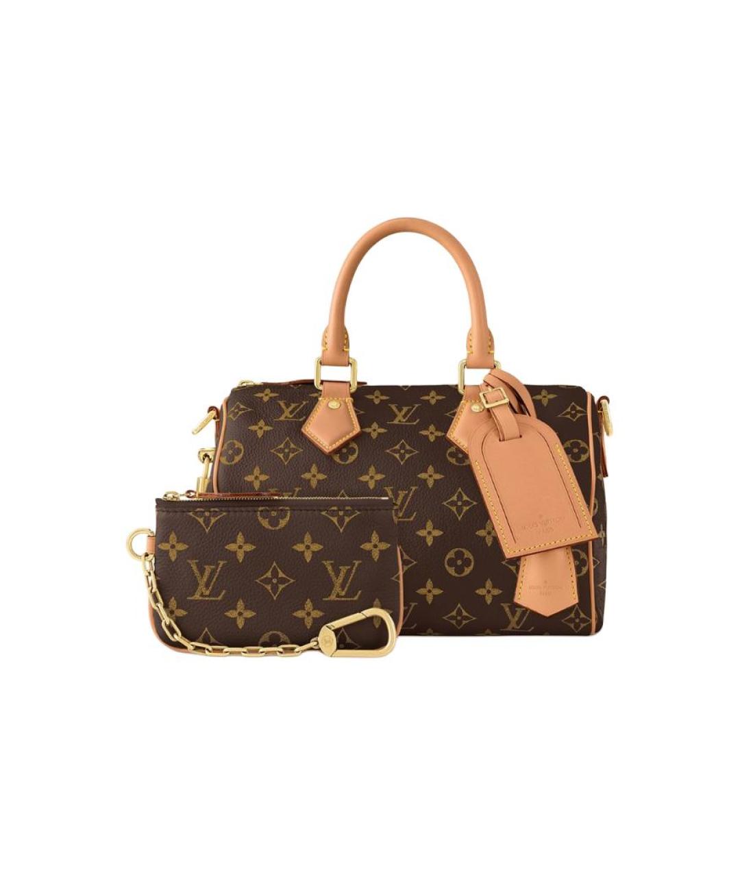 LOUIS VUITTON Коричневая кожаная сумка на плечо, фото 2