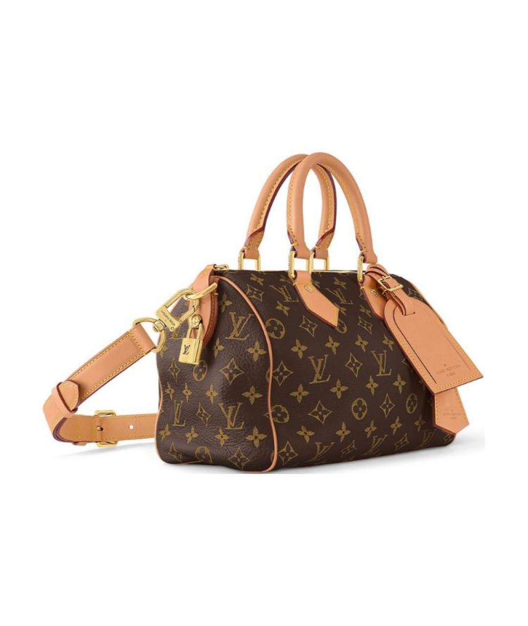 LOUIS VUITTON Коричневая кожаная сумка на плечо, фото 3